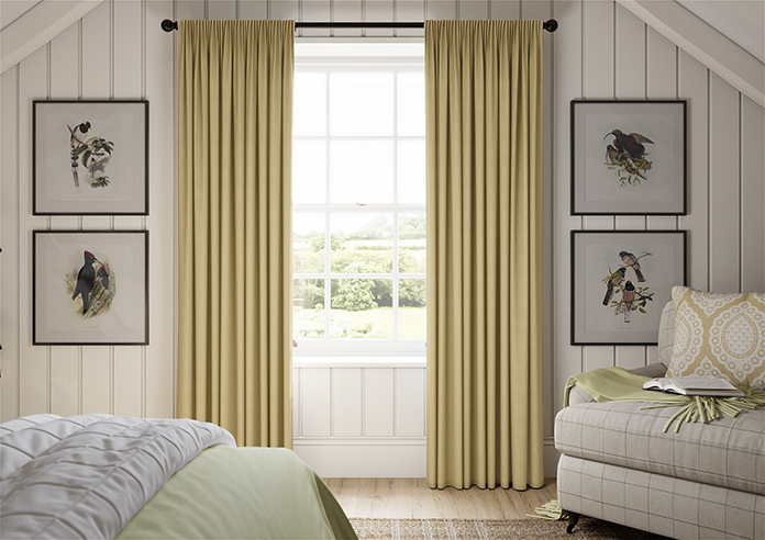 Akoya Faux Silk, Lustre Old Gold - Made to Measure Curtains - Image 3